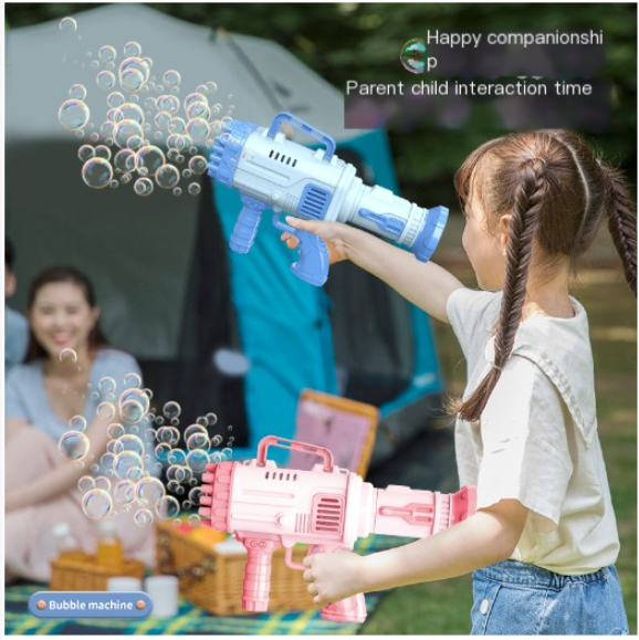 32-Hole Electric Bubble Gun for Kids' Play and Events